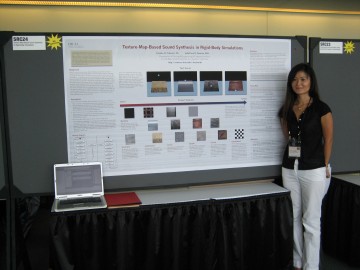 Kimiko at SIGGRAPH 2008 with her poster